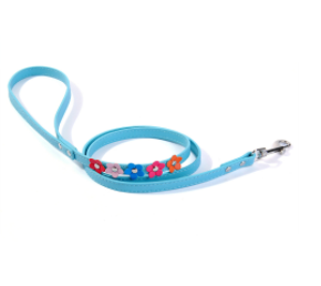 Double Row Flower Pet Collar and Leash