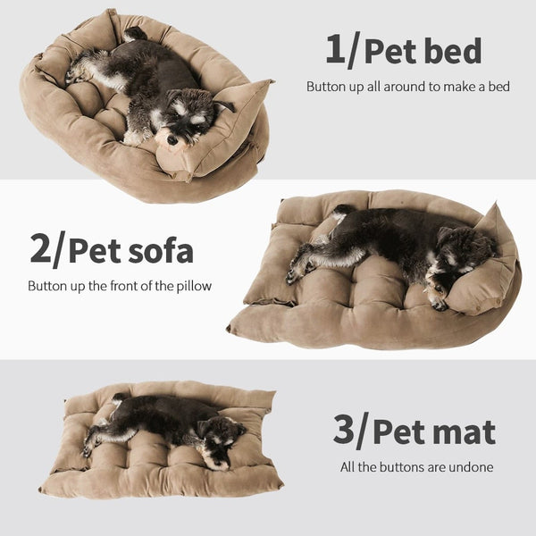 Multifunction Pet Bed 3 in 1 Sleeping Bed Sofa Warm Winter Cushion For Dogs Cats