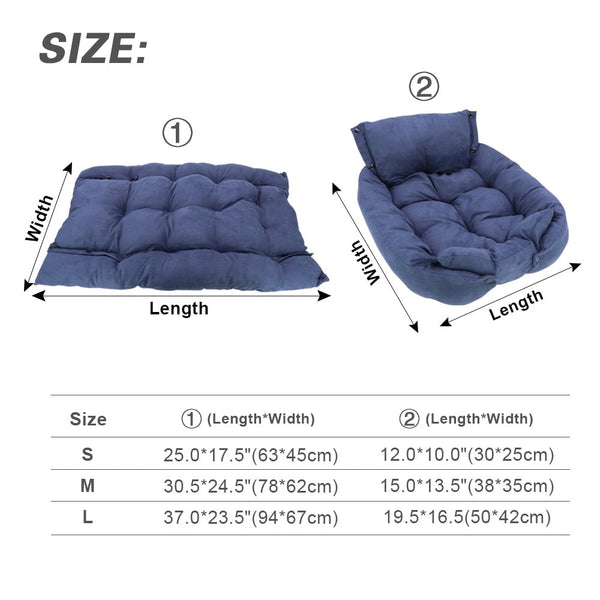Multifunction Pet Bed 3 in 1 Sleeping Bed Sofa Warm Winter Cushion For Dogs Cats