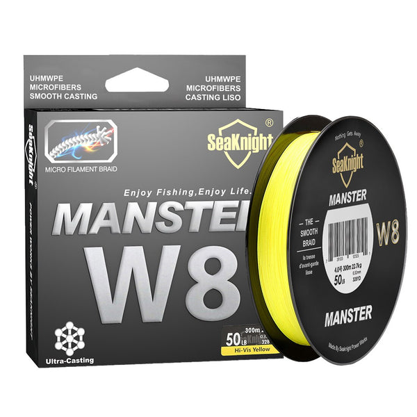 W8 500M 8 Strands Braided Fishing Line Multifilament PE Line 15-100LB