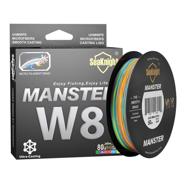W8 500M 8 Strands Braided Fishing Line Multifilament PE Line 15-100LB