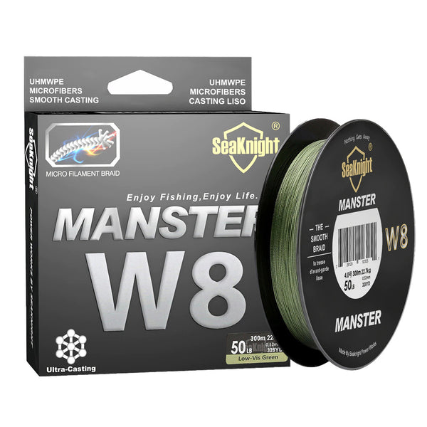 W8 500M 8 Strands Braided Fishing Line Multifilament PE Line 15-100LB