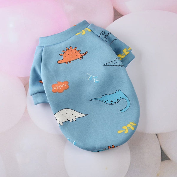 Cartoon Theme Colorful Sweatshirt for Small Dogs and Cats