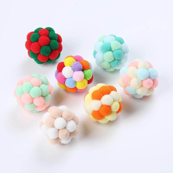 Bouncy Fabric Balls for Cats, Kittens with Sounds