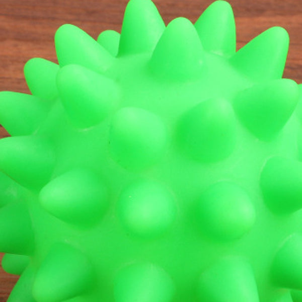 Rubber Spikey Ball Toy Biting Chewing Toys for Dogs, Cats - 3 Piece Set
