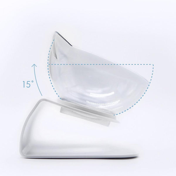 Cat Head Shaped Feeding Bowl with Raised Stand for Food and Water