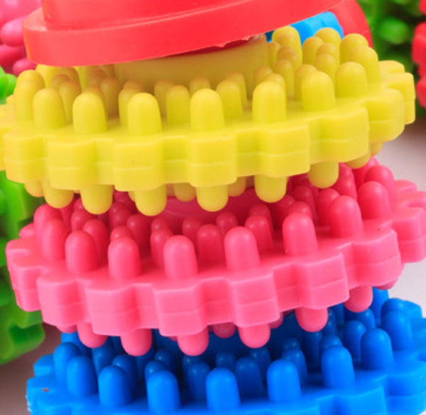 Dog Chew Play Toy Durable Rubber Dental Teeth/Gums Cleaning Interactive Toys - 2 Piece