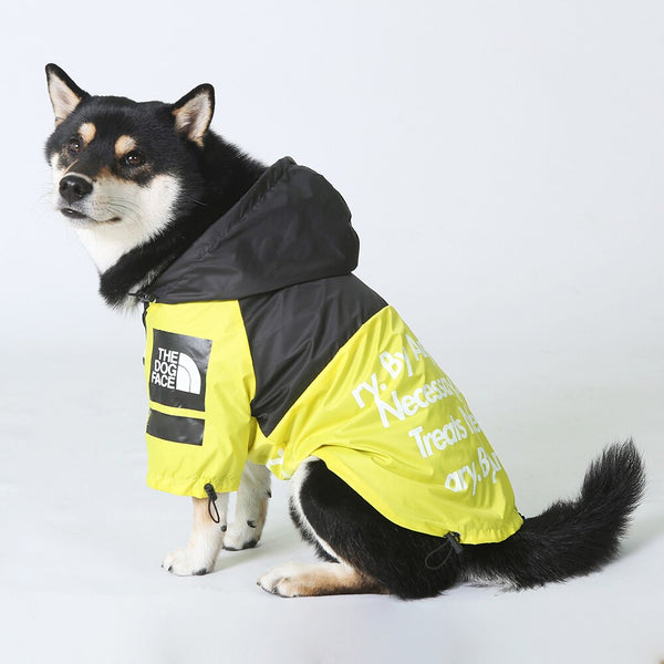 Dog Raincoat Jacket Windproof, Waterproof Clothing with Reflective Stripes