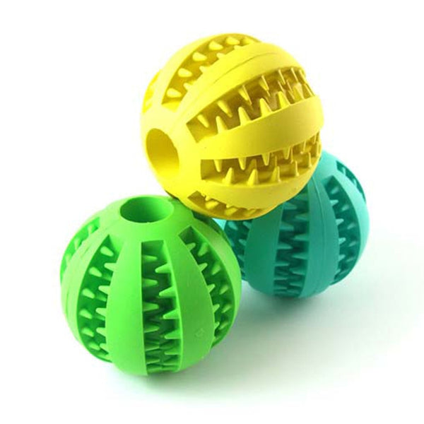 Rubber Treat Ball Toys for Dog, Puppy Tooth Cleaning Snack Ball