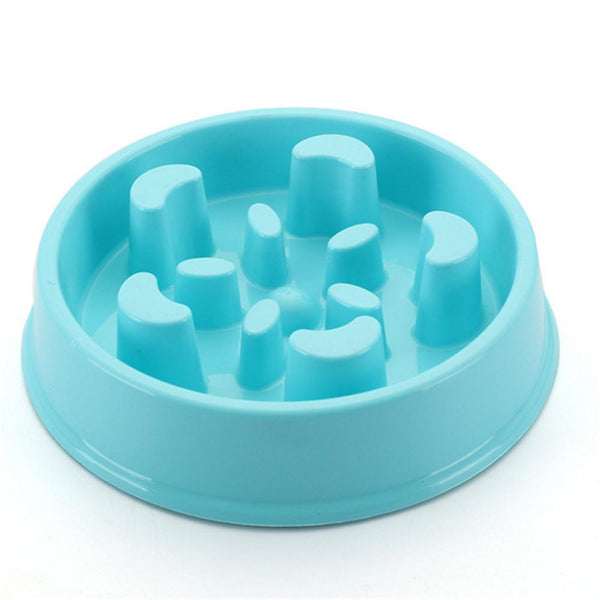 Portable Pet Feeding Bowls Slow Down Eating Food Dishes - in Various Shapes and Colors