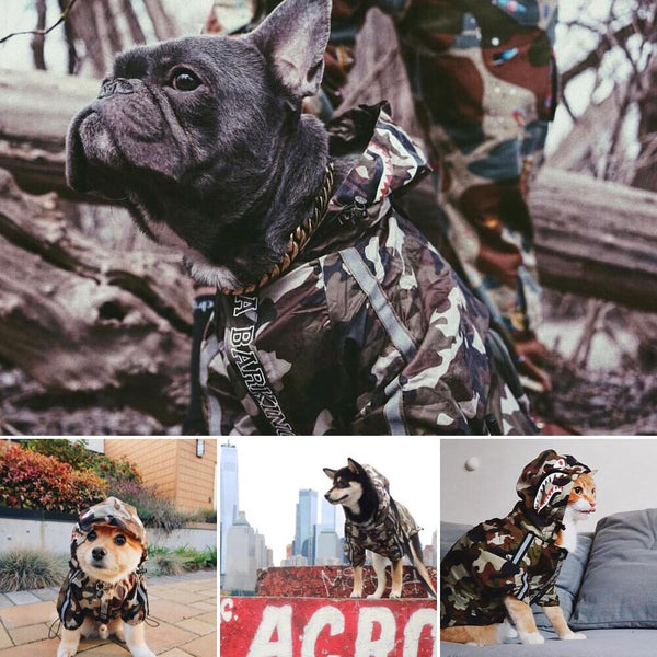 Dog Raincoat Jacket Windproof, Waterproof Clothing with Reflective Stripes