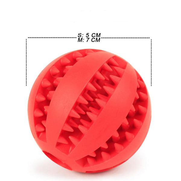 Rubber Treat Ball Toys for Dog, Puppy Tooth Cleaning Snack Ball