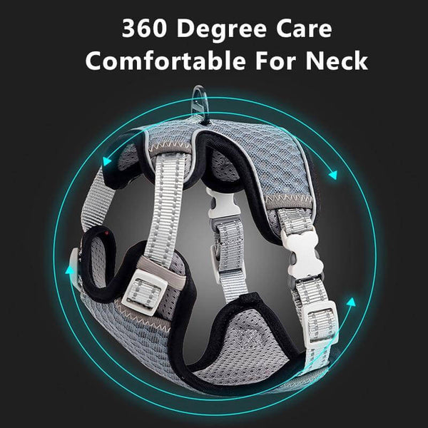 Adjustable Mesh Harness For Cats Reflective Vest Harness and Leash Set