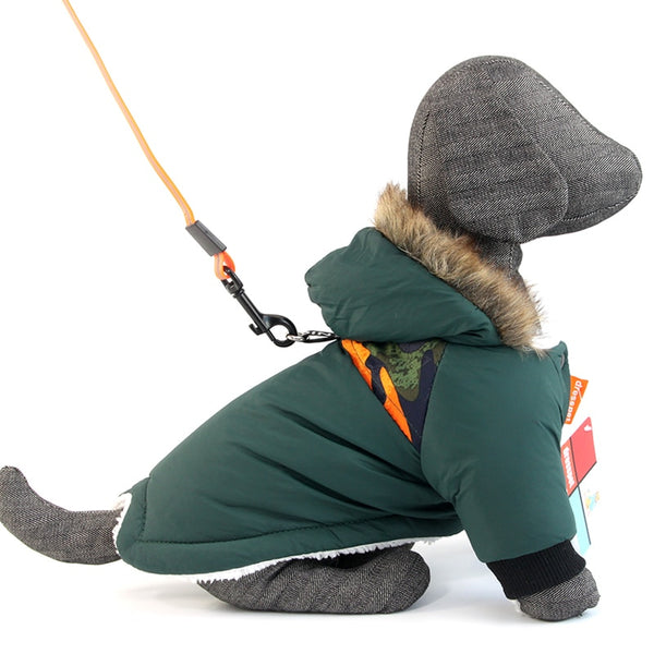 Hooded Warm Winter Jacket for Dogs - Multicolor