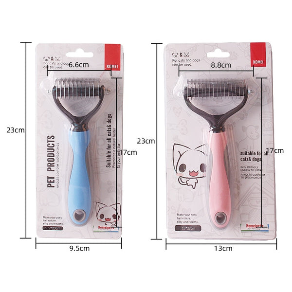 Fur Knot Cutter Grooming Hair Removal Brush Tools for Dogs, Cats