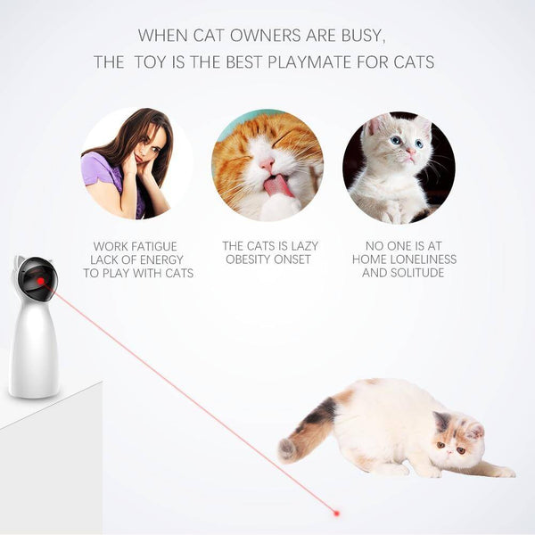 Automatic Cat Toys Interactive Smart Teasing LED Laser for All Cats