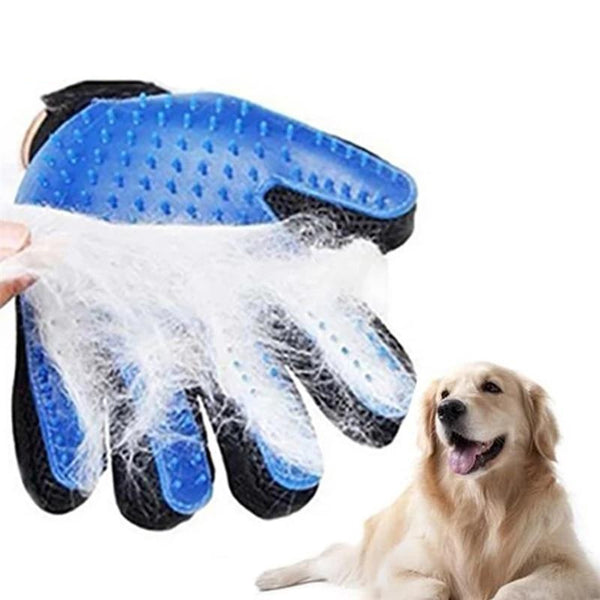 Pet Grooming Gloves Silicone Brush Comb Deshedding Hair for Dogs, Cats