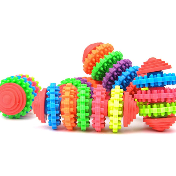 Dog Chew Play Toy Durable Rubber Dental Teeth/Gums Cleaning Interactive Toys - 2 Piece