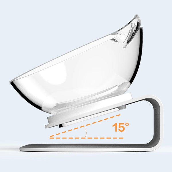 Cat Head Shaped Feeding Bowl with Raised Stand for Food and Water