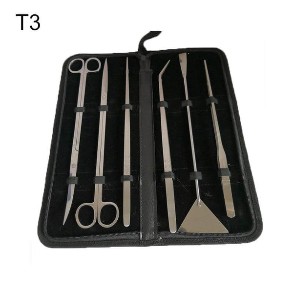 Aquarium Tools Set Plants Tweezers and Scissors Grass Cutting Stainless Steel Cleaning Tools