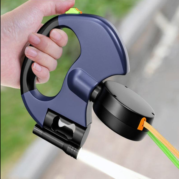 Double Retractable Dog Leash with Spotlight, Adjustable Dual Pet Leash Rope For Two Dogs Outdoors Walk