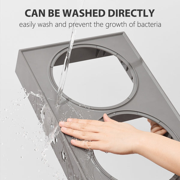 Double Non-Slip Bowl Adjustable Heights Pet Cat Dog Food Feeding Dish Removable Bowl