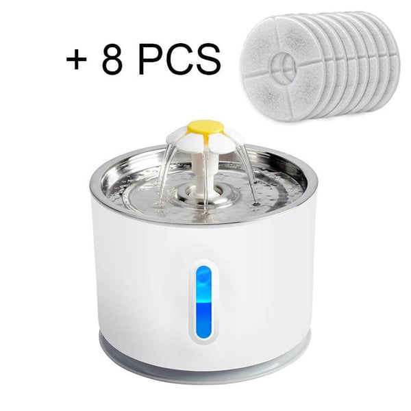 Automatic Water Fountain Pet Drinking Bowl with Active Carbon Filter, USB Powered
