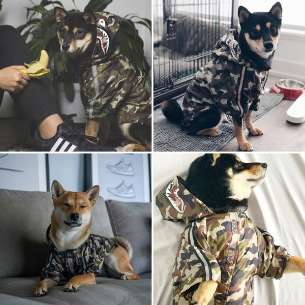 Dog Raincoat Jacket Windproof, Waterproof Clothing with Reflective Stripes