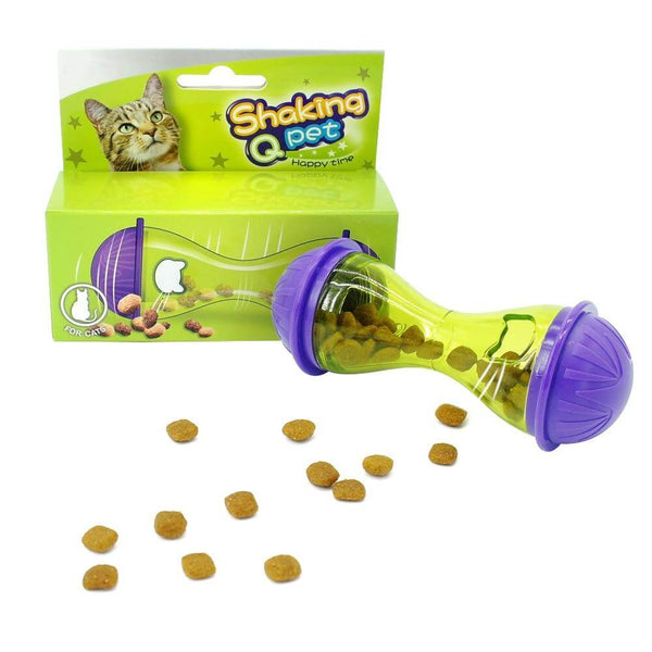 2 in 1 Interactive Cat Toy, Puzzle Feeder, Training Food Dispenser