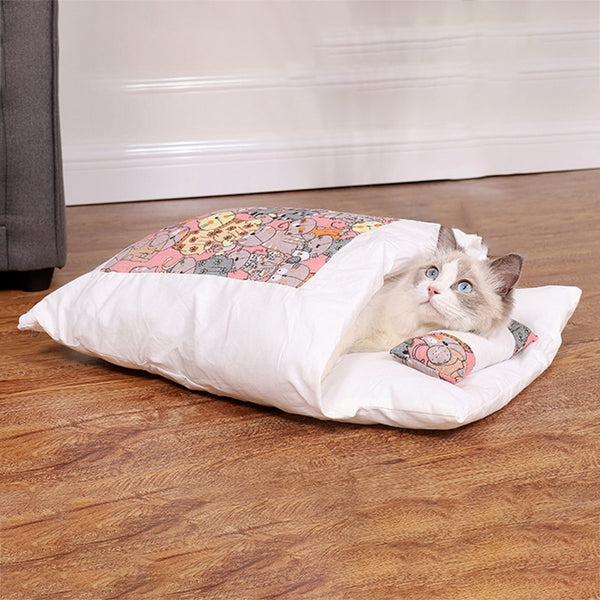 Warm Pets Bed Winter Plush Nest Sleeping Bags for Small Dogs and Cats