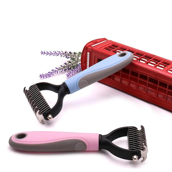 Fur Knot Cutter Grooming Hair Removal Brush Tools for Dogs, Cats