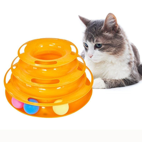 Interactive Training Ball Track Tower Puzzle Toy for Cats