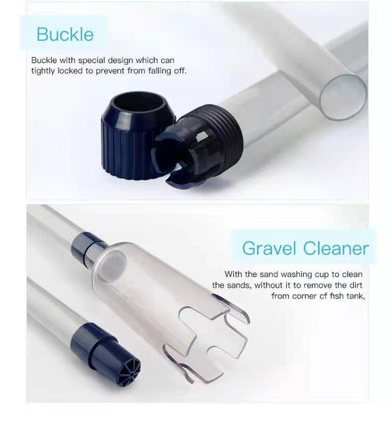 Electric Aquarium Water Change Pump Cleaning Tool Gravel Cleaner Siphon for Fish Tank
