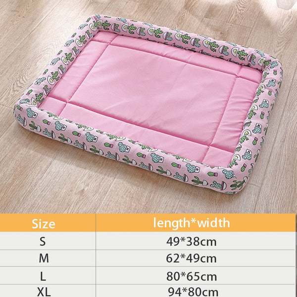 Pet Bed Mat Summer Cooling Pad Washable Breathable for Cats, Dogs