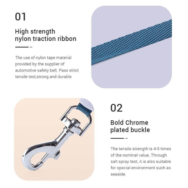 Automatic Extending/Retracting Dog Leash Straps Adjustable Dog Walking Running Leashes