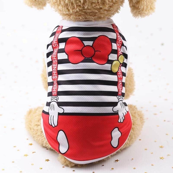 Cartoon Dog Shirt Summer Small Dog Clothes T-shirt Puppy Vest