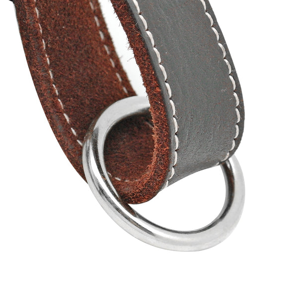 Genuine Leather Gladiator Vest Harness with Quick Control Handle for Large Dogs