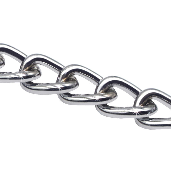 Personalized Dog Chain Collar with Custom Engraved ID Pendant