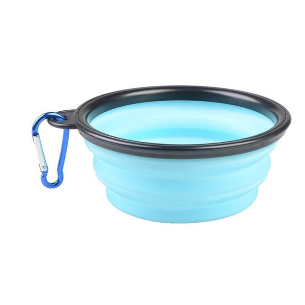 350/1000ml Large Collapsible Folding Silicone Bowl Outdoor Travel Portable Food Water Container Feeder Dish for Pets