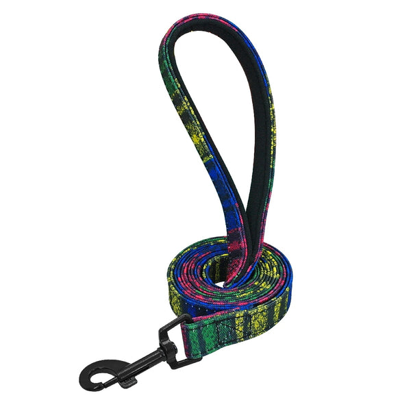 Colorful Pattern Design Printed Nylon Dog Leash - 4ft/1.2m