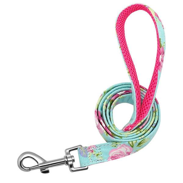 Colorful Pattern Design Printed Nylon Dog Leash - 4ft/1.2m