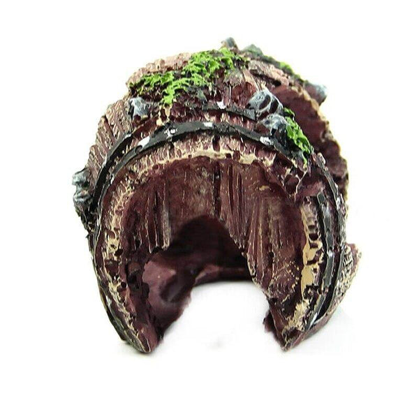 Broken Barrel Resin Aquarium Ornament Decorations Cave Landscaping Accessories For Fish Tank Background