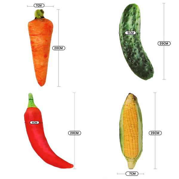 Various Food Items Chew Toy for Pets