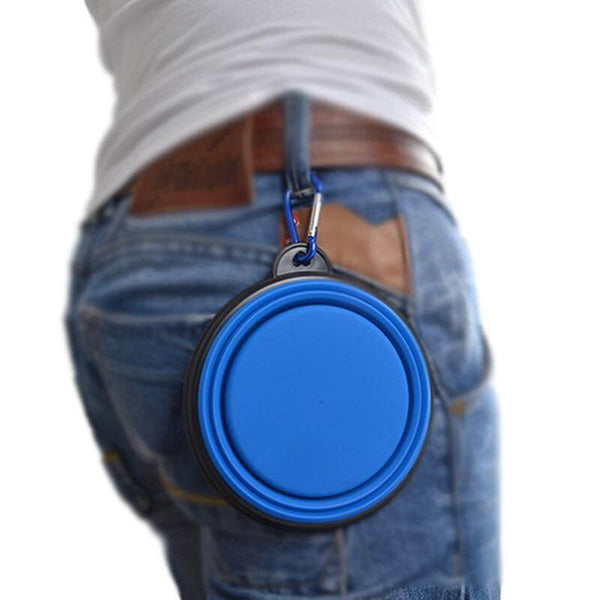 350/1000ml Large Collapsible Folding Silicone Bowl Outdoor Travel Portable Food Water Container Feeder Dish for Pets