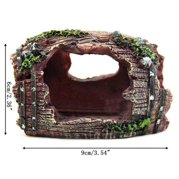 Broken Barrel Resin Aquarium Ornament Decorations Cave Landscaping Accessories For Fish Tank Background