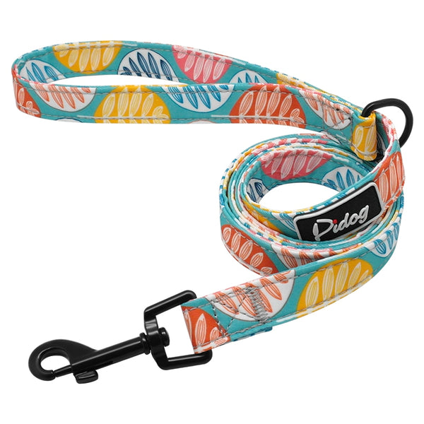Colorful Pattern Design Printed Nylon Dog Leash - 4ft/1.2m