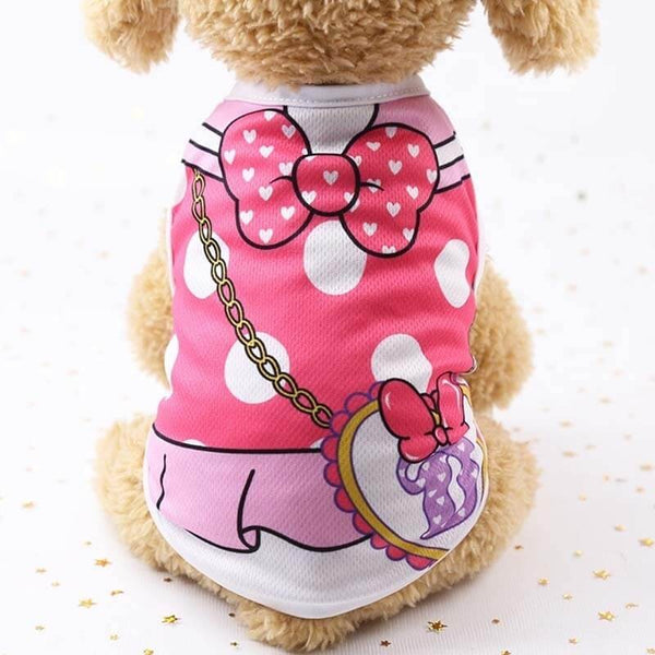 Cartoon Dog Shirt Summer Small Dog Clothes T-shirt Puppy Vest
