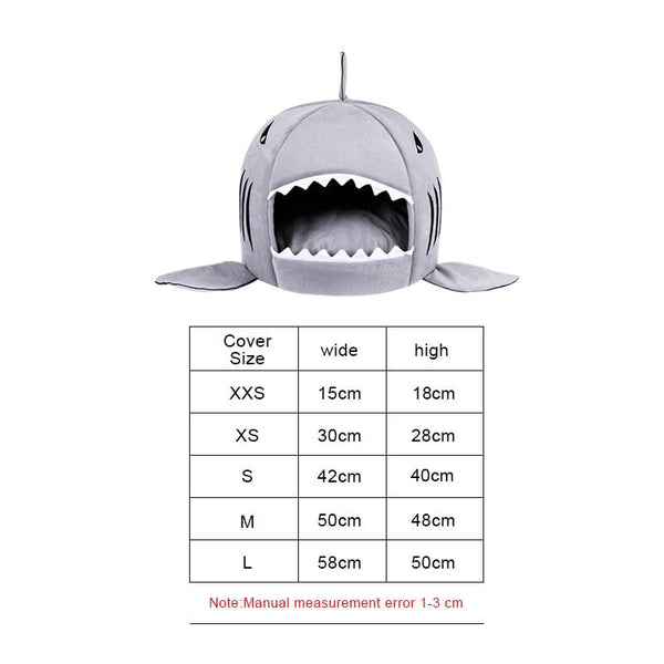 Cat's Shark Shaped Bed House Sweet Basket Nest