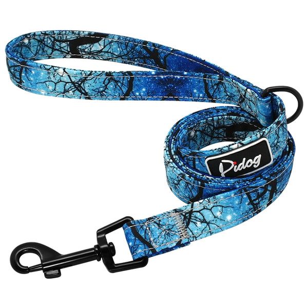 Colorful Pattern Design Printed Nylon Dog Leash - 4ft/1.2m