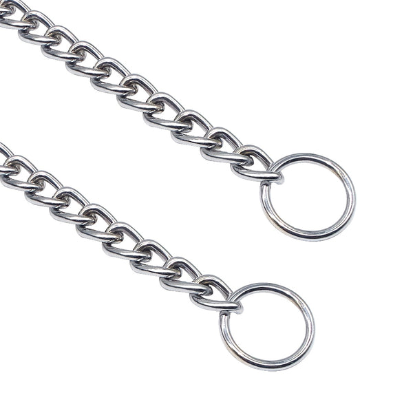 Personalized Dog Chain Collar with Custom Engraved ID Pendant